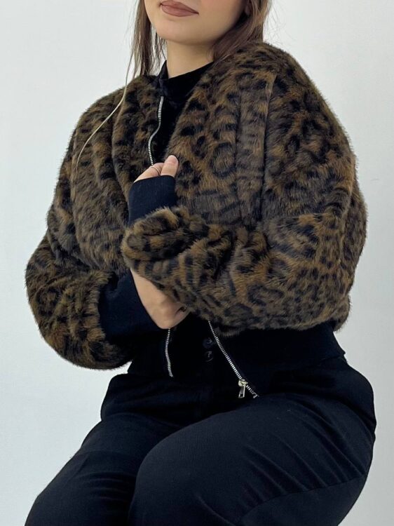 بامبر پلنگی خز استر دار