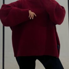 بافت بلوز یقه اسکی فول لش