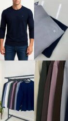 بلوز یقه گرد پنبه دورو