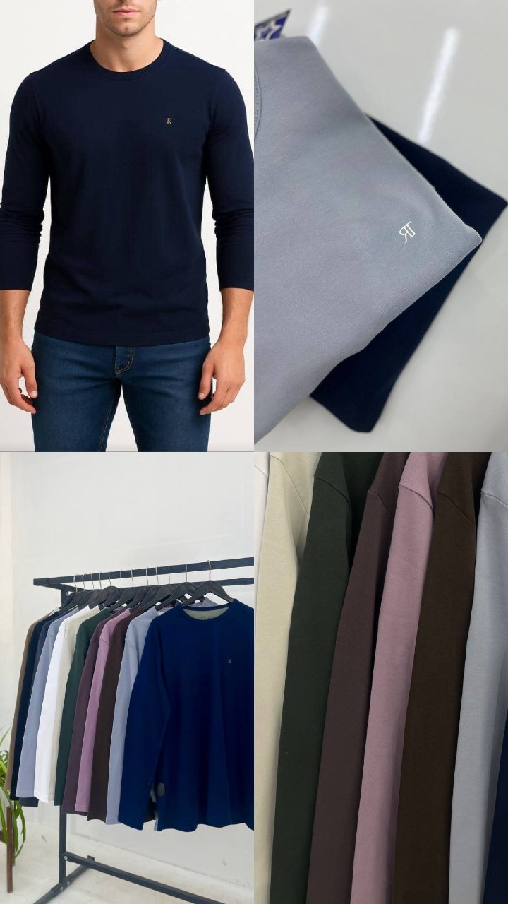 بلوز یقه گرد پنبه دورو