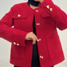 کت فوتر لاکچری آستر دار دکمه پاپیون