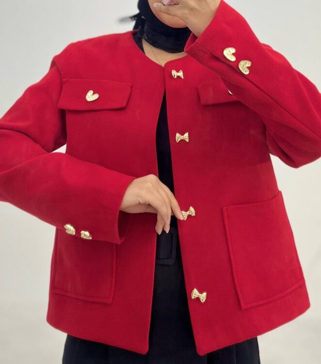 کت فوتر لاکچری آستر دار دکمه پاپیون