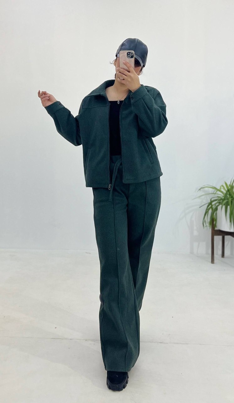 ست بامبر شلوار فوتر استر دار