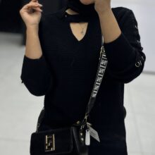 بافت بلوز آستین پرچ