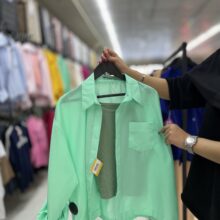 شومیز لنین و کرپ رنگبندی فلور کد:1060538
