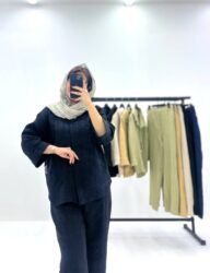 ست شومیز و شلوار مزونی کوک دوزی کد:1060639
